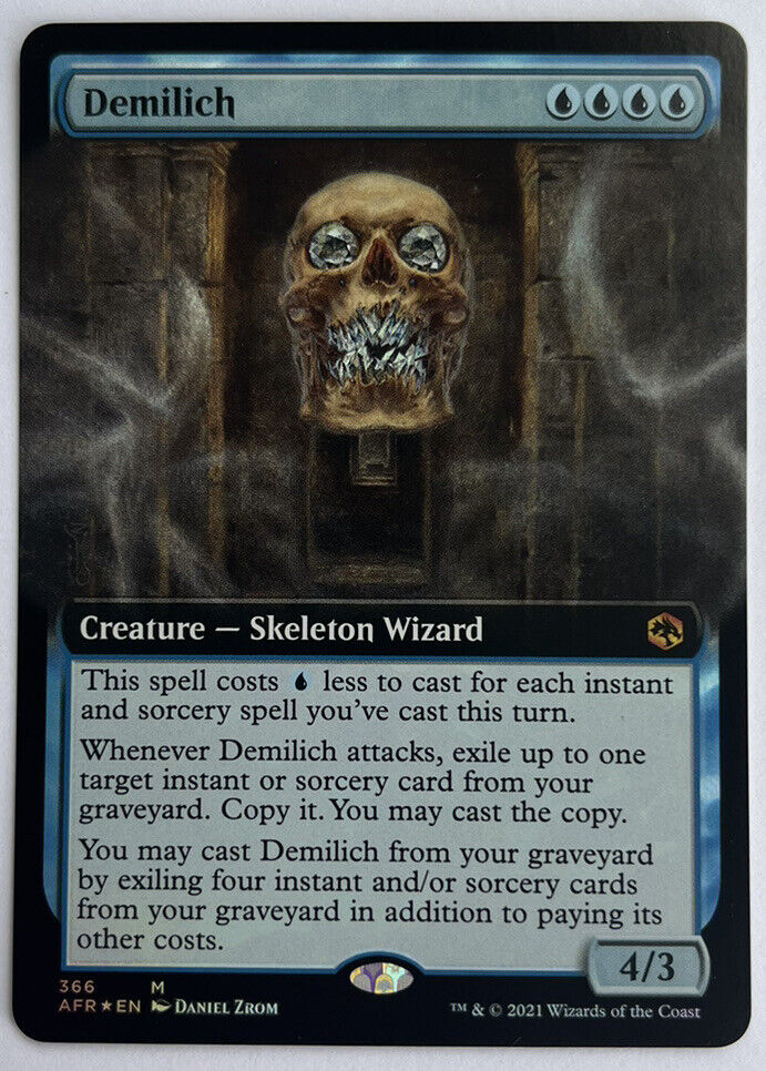 Demilich Extended Art FOIL AFR MTG Pack Fresh Unplayed