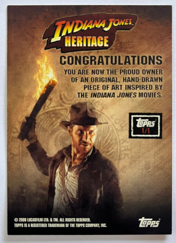 2008 Topps Indiana Jones Heritage Sketch Card By Chris Henderson