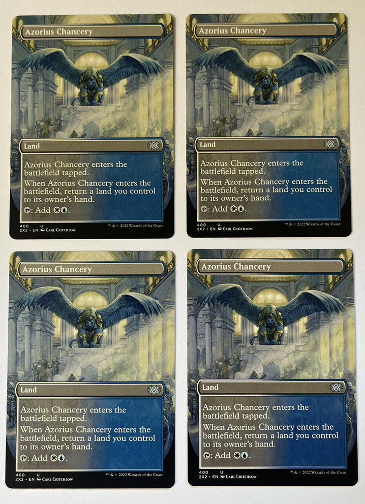 Azorius Chancery 4 x Card Play Set Borderless Double Masters 2022 MTG Pack Fresh