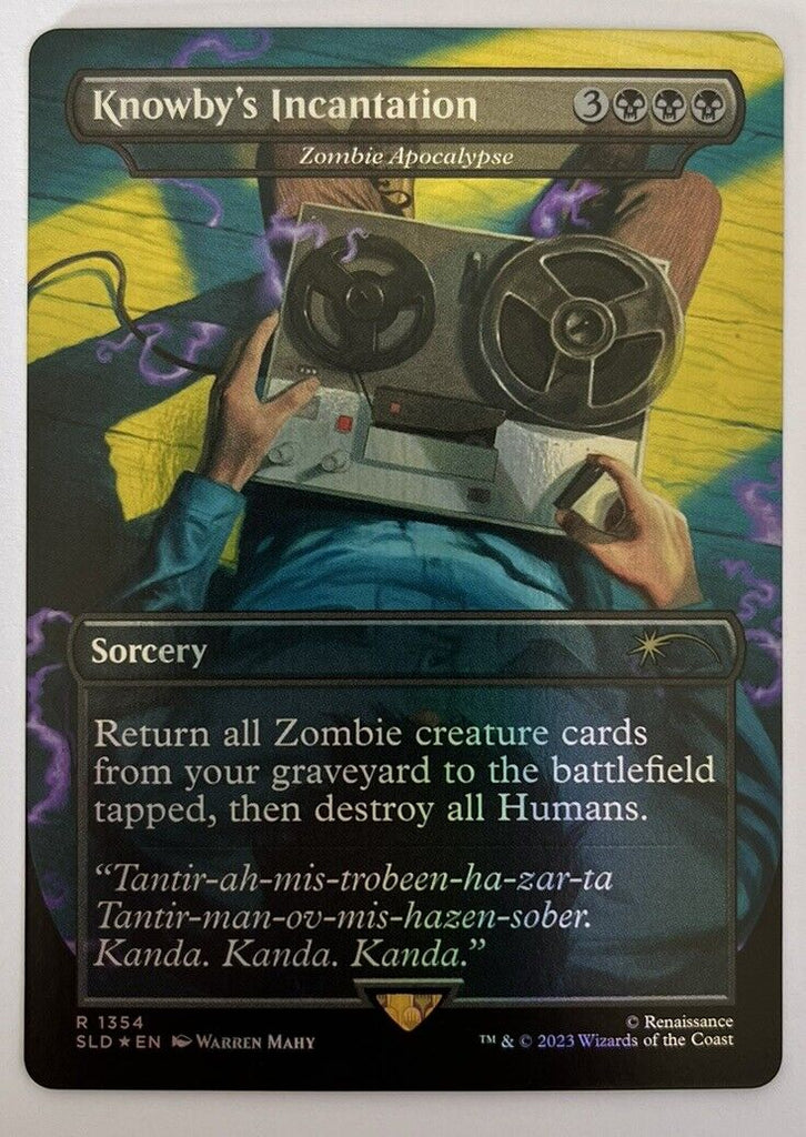 Knowby’s Incantation Borderless FOIL Secret Lair X Evil Dead MTG Pack Fresh