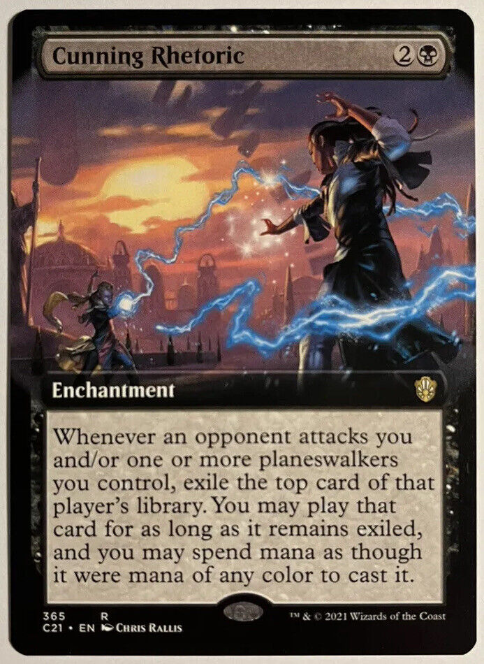 Cunning Rhetoric Extended Art C21 MTG Pack Fresh Unplayed