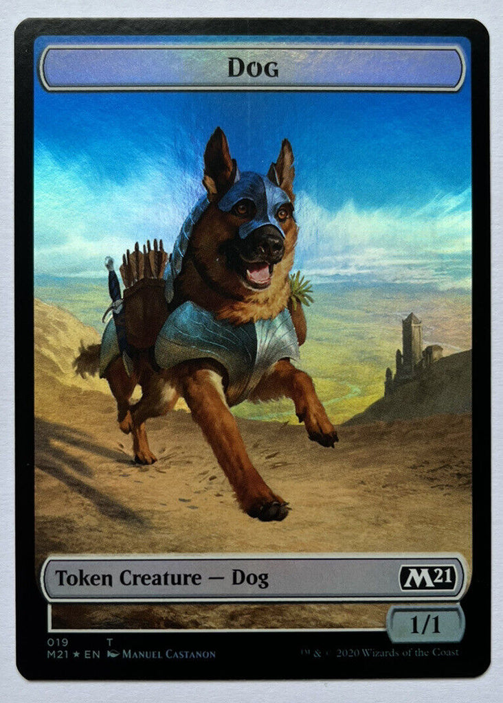 Dog Cat Token FOIL M21 MTG Pack Fresh Unplayed