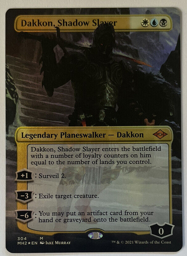 Dakkon Shadow Slayer FOIL Borderless MH2 MTG Pack Fresh Unplayed