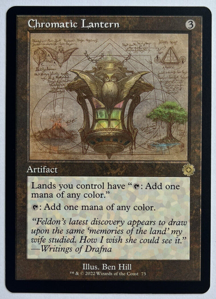 Chromatic Lantern Retro Schematic The Brothers War MTG Pack Fresh Unplayed