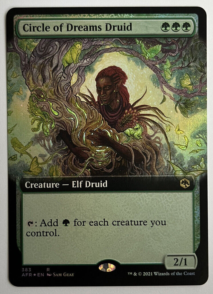 Circle Of Dreams Druid Extended Art FOIL AFR MTG Pack Fresh Unplayed